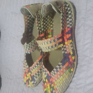 Bernie Men multi- colored shoes, multi-multie colors, blue, green, red, orange